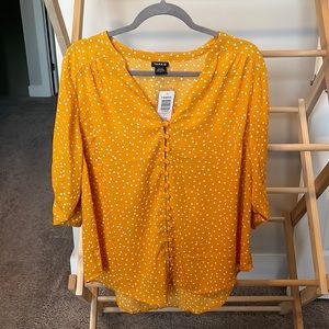 NWT Mustard Button Down Shirt